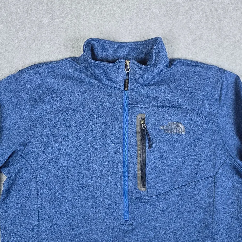 The North Face Mens Medium Blue Canyonlands 1/2 Zip Fleece Jacket